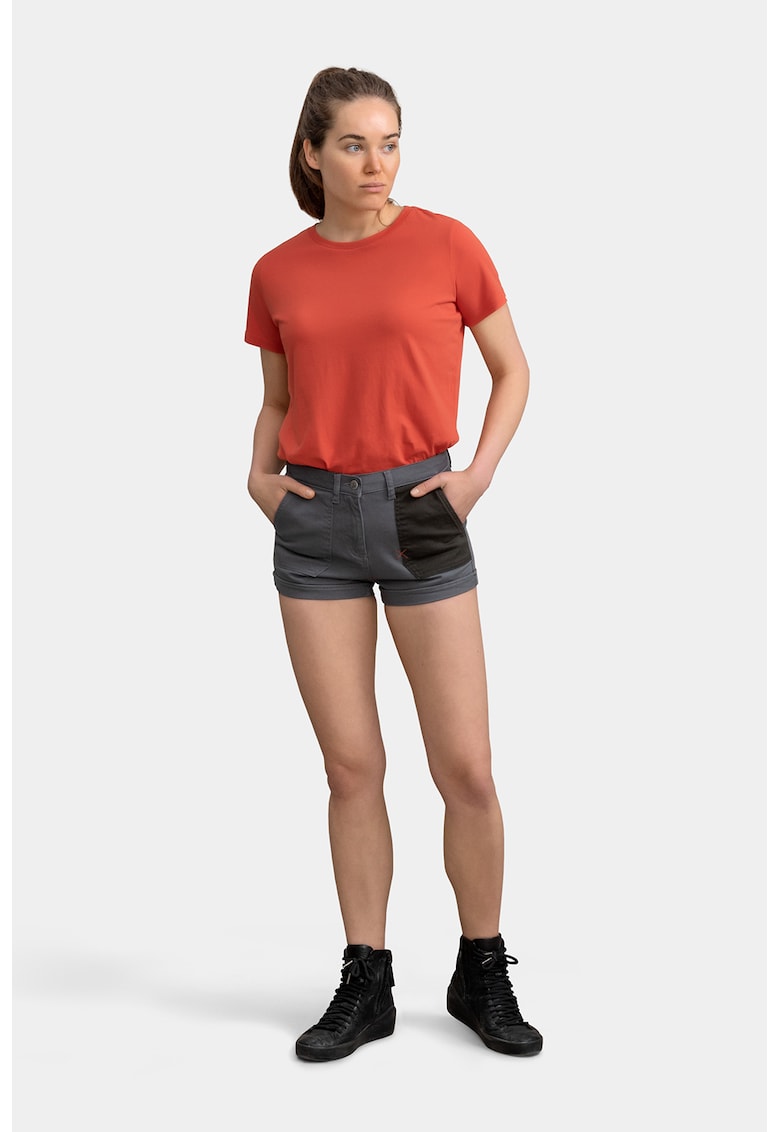 Oferte la Pantaloni scurti de denim cu buzunar constrastant - Negru/Gri inchis