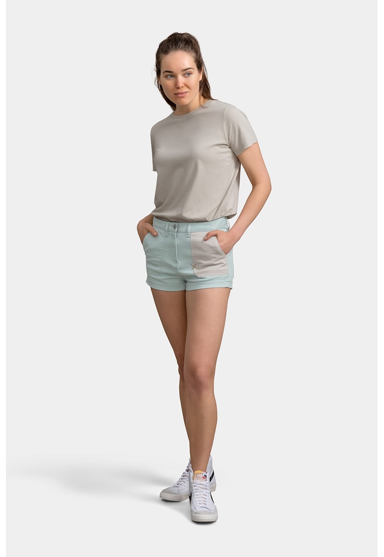 Oferte la Pantaloni scurti de denim cu buzunar constrastant - Gri deschis/Albastru glaciar