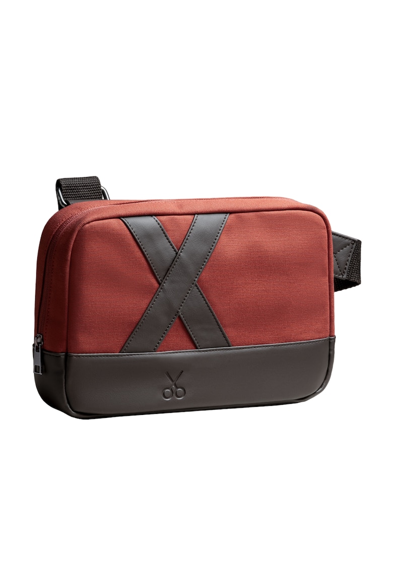 Oferte la Geanta crossbody unisex Nougrod - Negru stins/Caramiziu