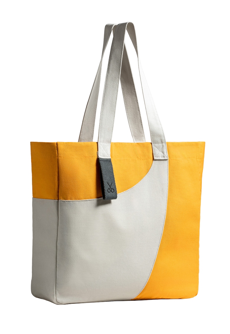 Oferte la Geanta tote unisex Meclo - Gri deschis/Galben sofran