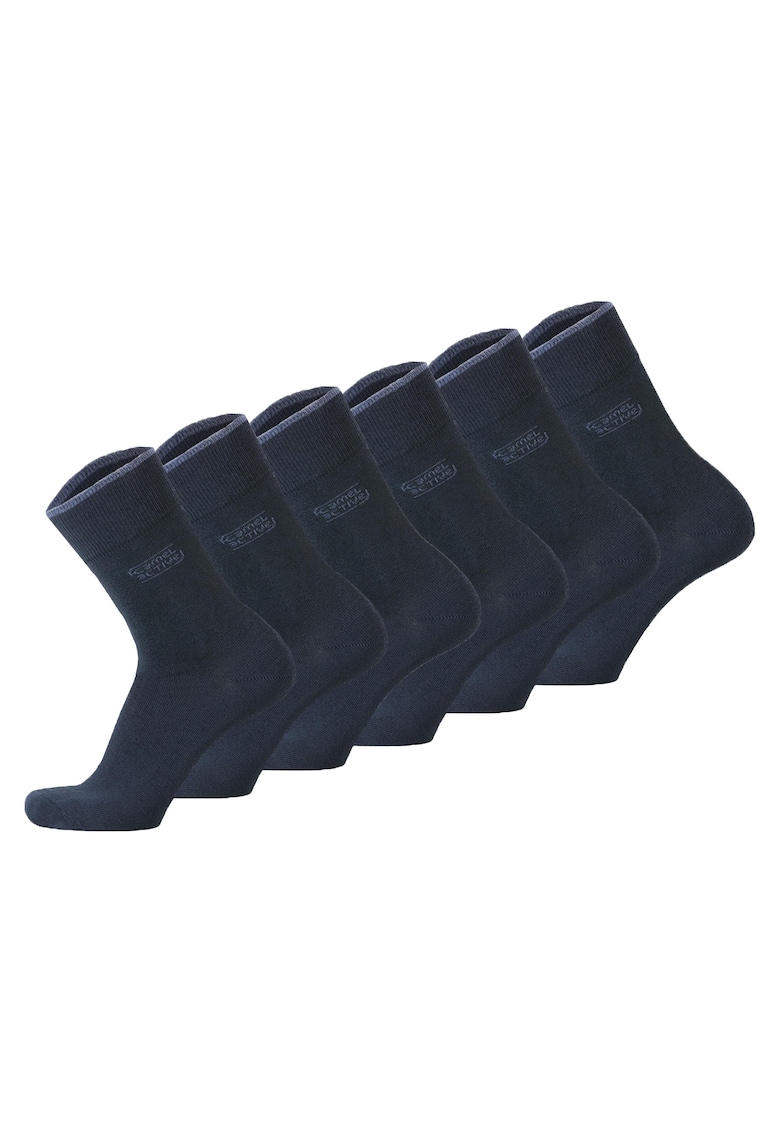 Oferte la Set de sosete scurte din amestec de bumbac organic 29933 - 6 perechi - Albastru inchis