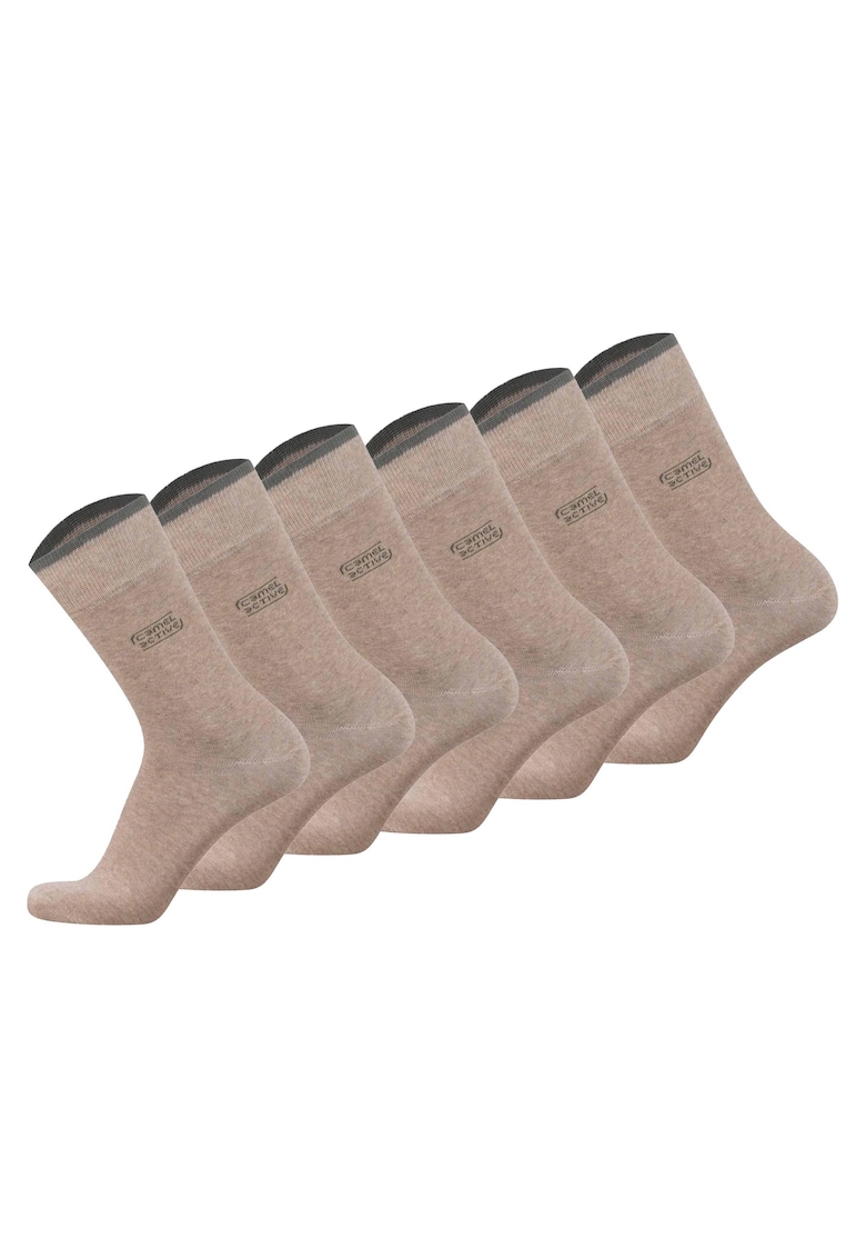 Oferte la Set de sosete scurte din amestec de bumbac organic 29933 - 6 perechi - Bej