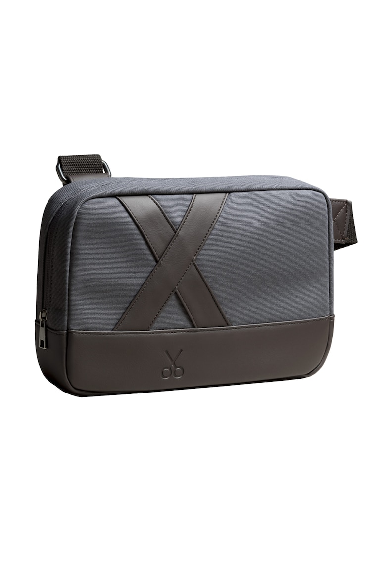 Oferte la Geanta crossbody unisex Nougrod - Negru stins/Gri carbune