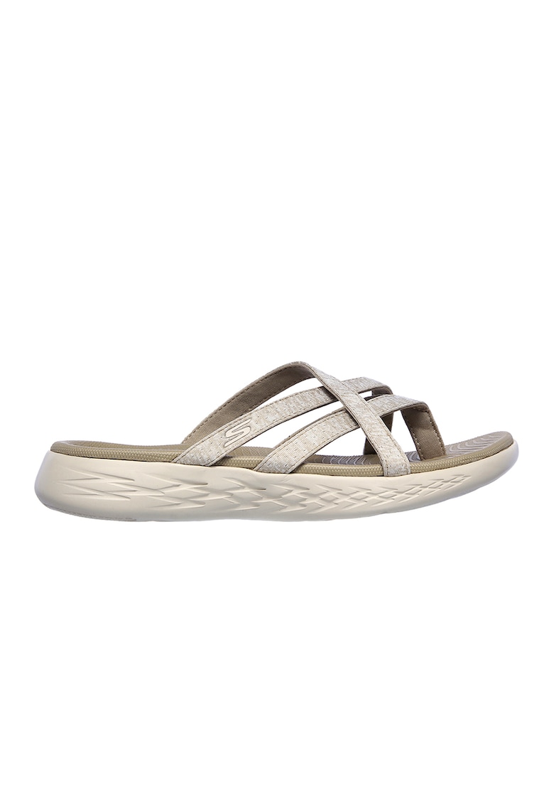 Oferte la Papuci flip-flop textili On-The-Go - Maro taupe deschis