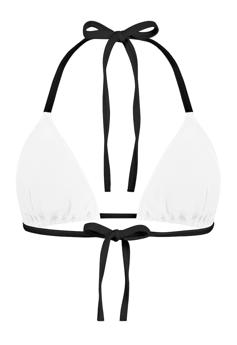 Oferte la Sutien de baie cu burete si cupe triunghiulare - Alb/Negru