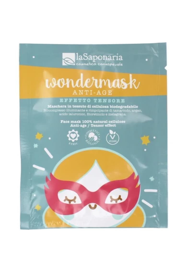 Oferte la Masca de fata din celuloza naturala anti-imbatranire La Saponaria - 10 ml
