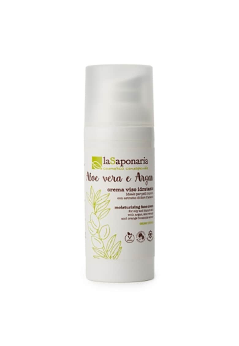 Oferte la Crema de fata hidratanta cu aloe vera si argan La Saponaria - 50 ml
