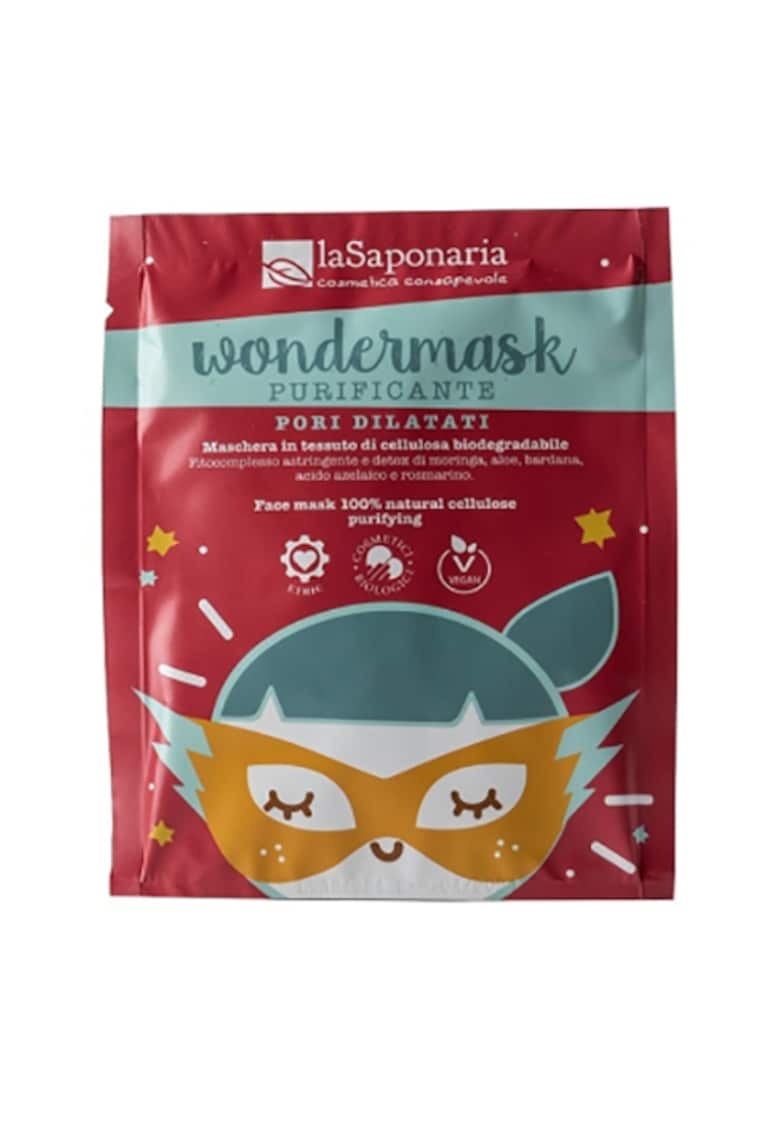 Oferte la Masca de fata din celuloza naturala purificatoare La Saponaria - 10 ml