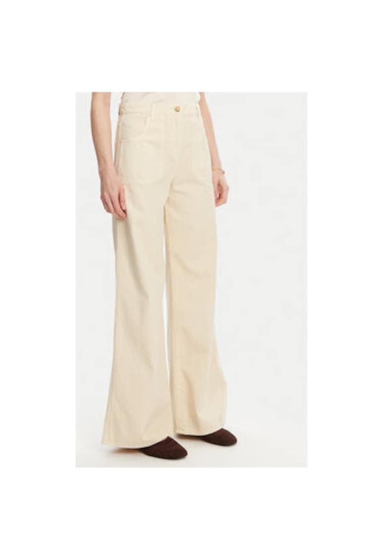 Oferte la Pantaloni dama  541943 ALI - Bumbac - Bej - Bej