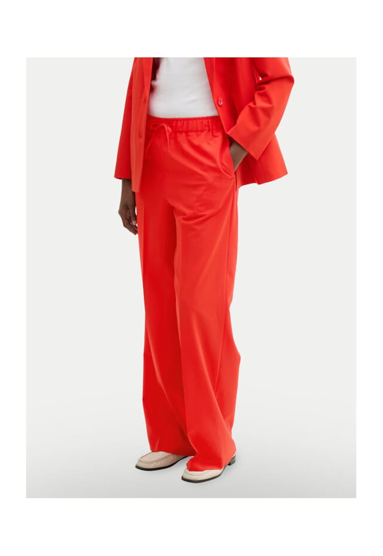 Oferte la Pantaloni dama  1045693 - Poliester/Viscoza - Rosu - Rosu