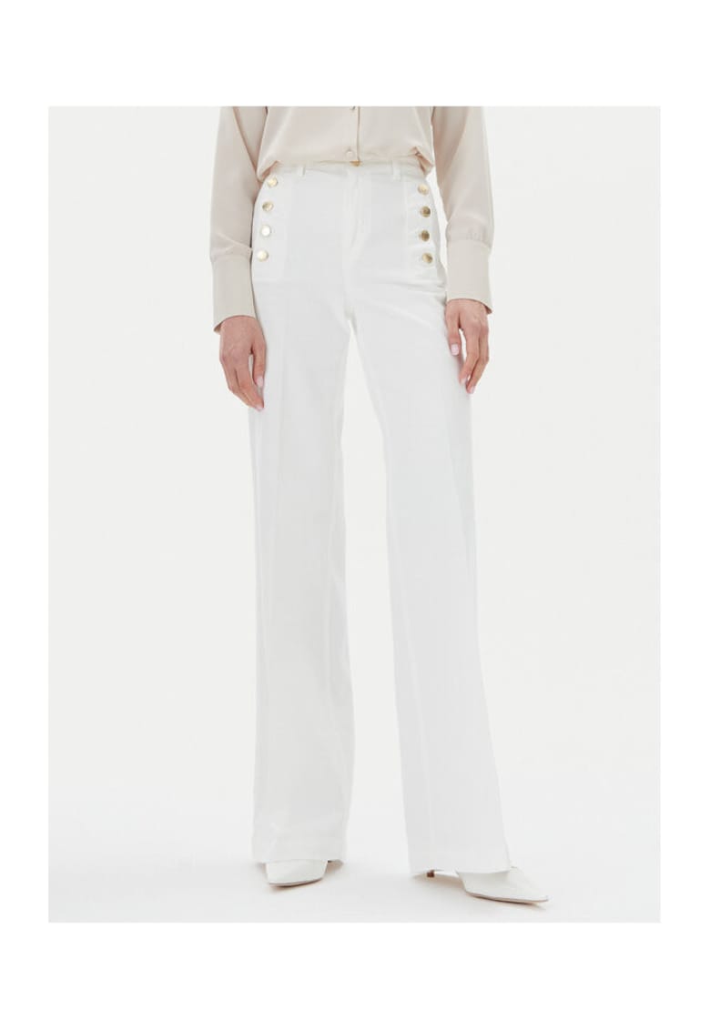 Oferte la Pantaloni dama  DD5144 - Bumbac/Elastan - Alb - Alb