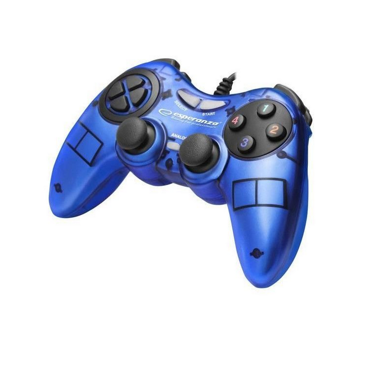Oferte la Gamepad EGG105B Fighter PC Albastru