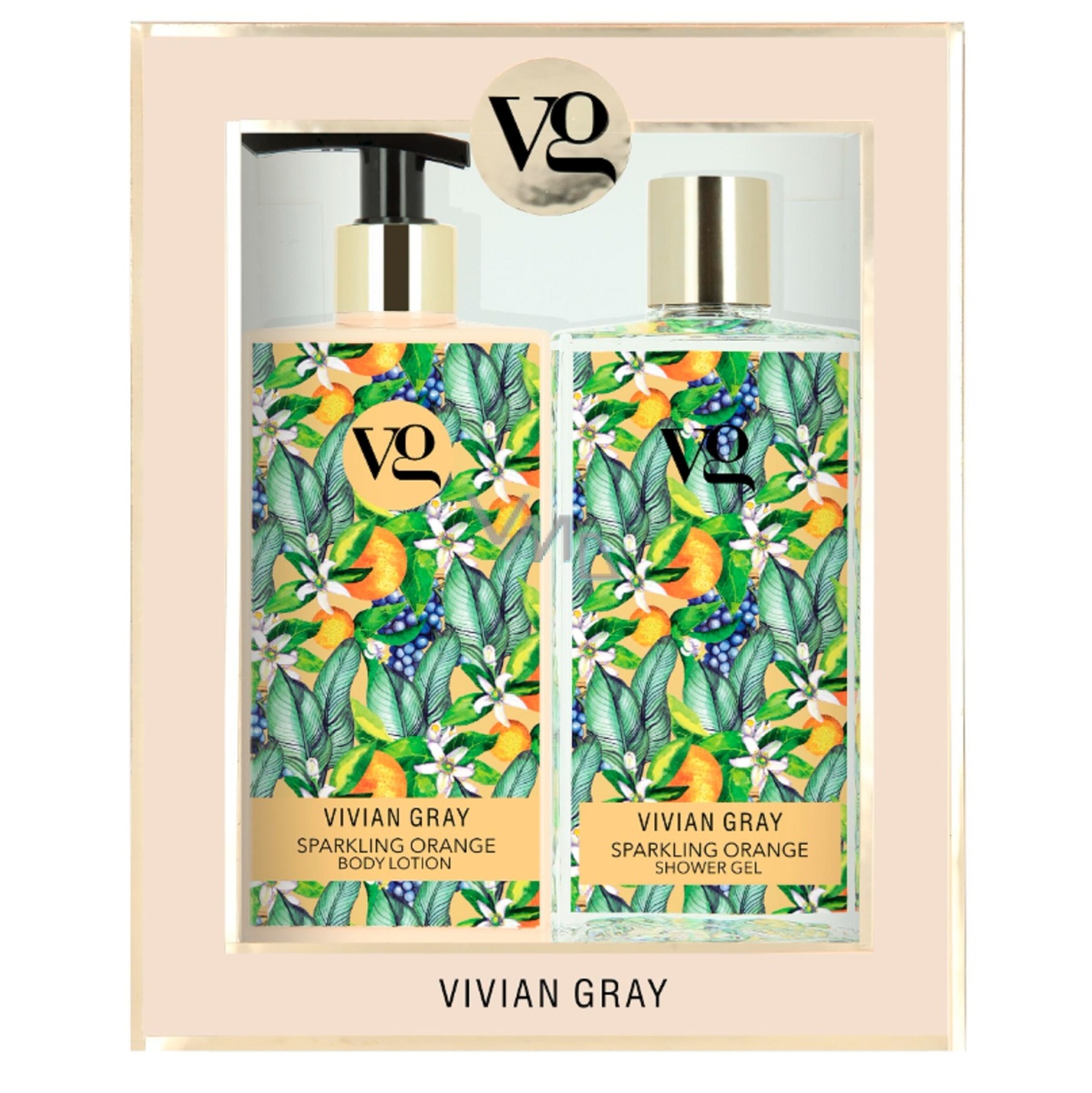 Oferte la Set cadou Vivian Gray Sparkling Orange Lotiune de corp hidratanta, 350 ml + Gel de dus, 350 ml