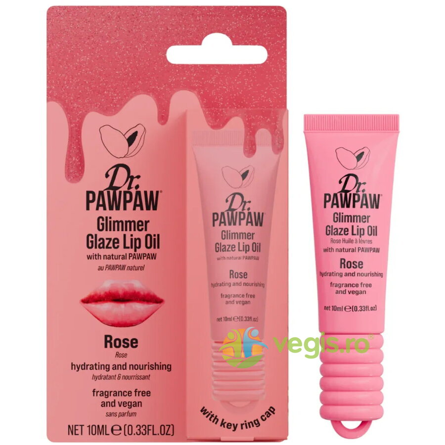 Oferte la Ulei de Buze Hidratant si Hranitor cu Extract de Papaya Glimmer Glaze Rose 10ml