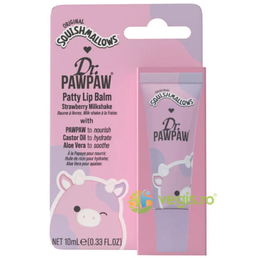 Oferte la Balsam de Buze cu Extract de Papaya, UIei de Ricin si Aloe Vera cu Aroma de Milkshake de Capsuni 10ml