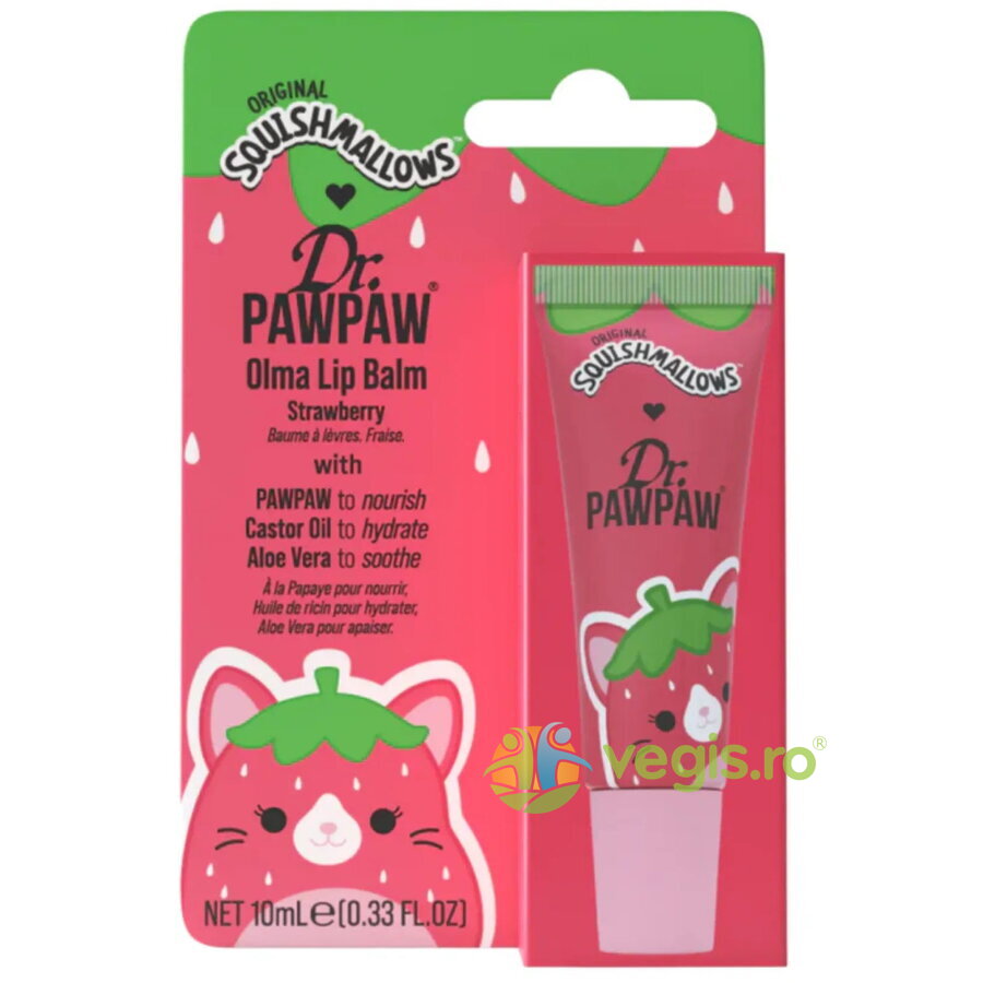 Oferte la Balsam de Buze cu Extract de Papaya, Ulei de Ricin si Aloe Vera cu Aroma de Capsune 10ml