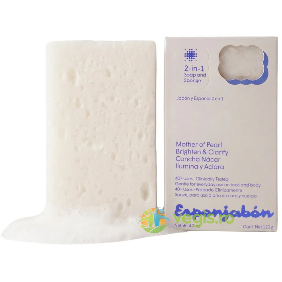 Oferte la Burete de Baie si Sapun Incorporat 2 in 1 cu Efect Iluminator Mother of Pearl 120g
