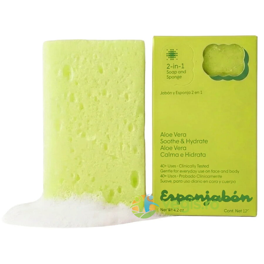 Oferte la Burete de Baie si Sapun Incorporat 2 in 1 cu Efect Calmant si Hidratant cu Aloe Vera 120g
