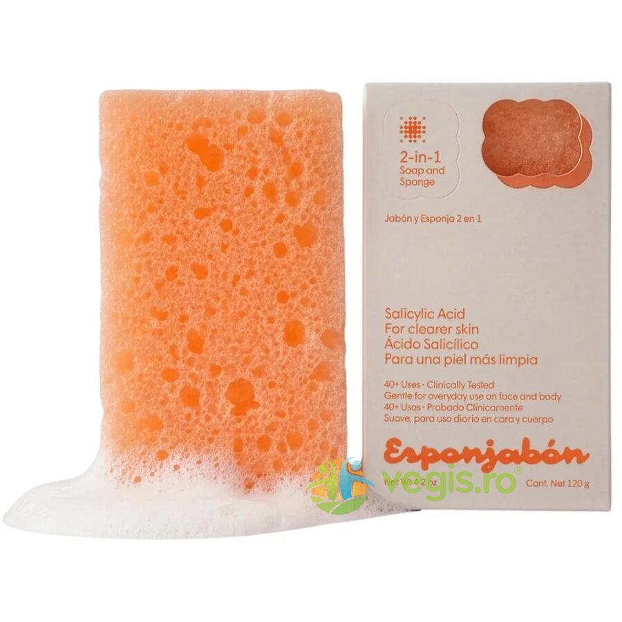Oferte la Burete de Baie si Sapun Incorporat 2 in 1 cu Efect Anti-Acnee cu Acid Salicilic 120g