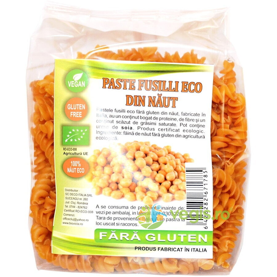Oferte la Paste Fusilli din Naut fara Gluten Ecologice/Bio 250g