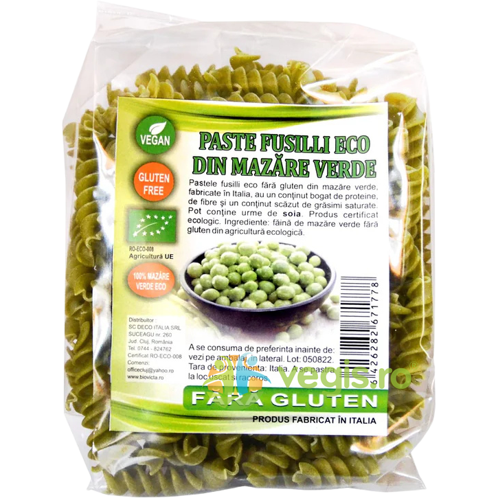 Oferte la Paste Fusilli din Mazare Verde fara Gluten 250g