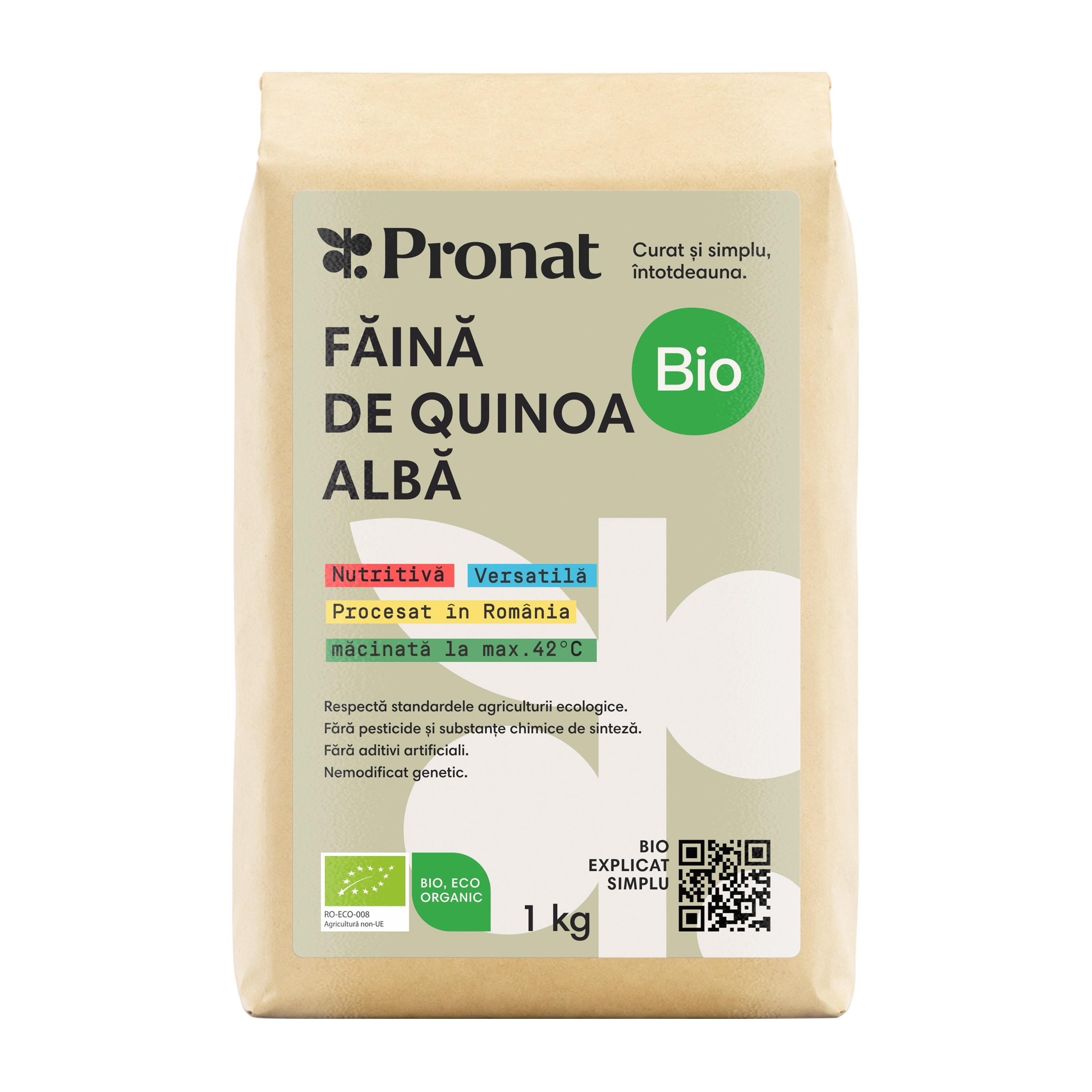 Oferte la Faina bio de quinoa albă, 1Kg Pronat