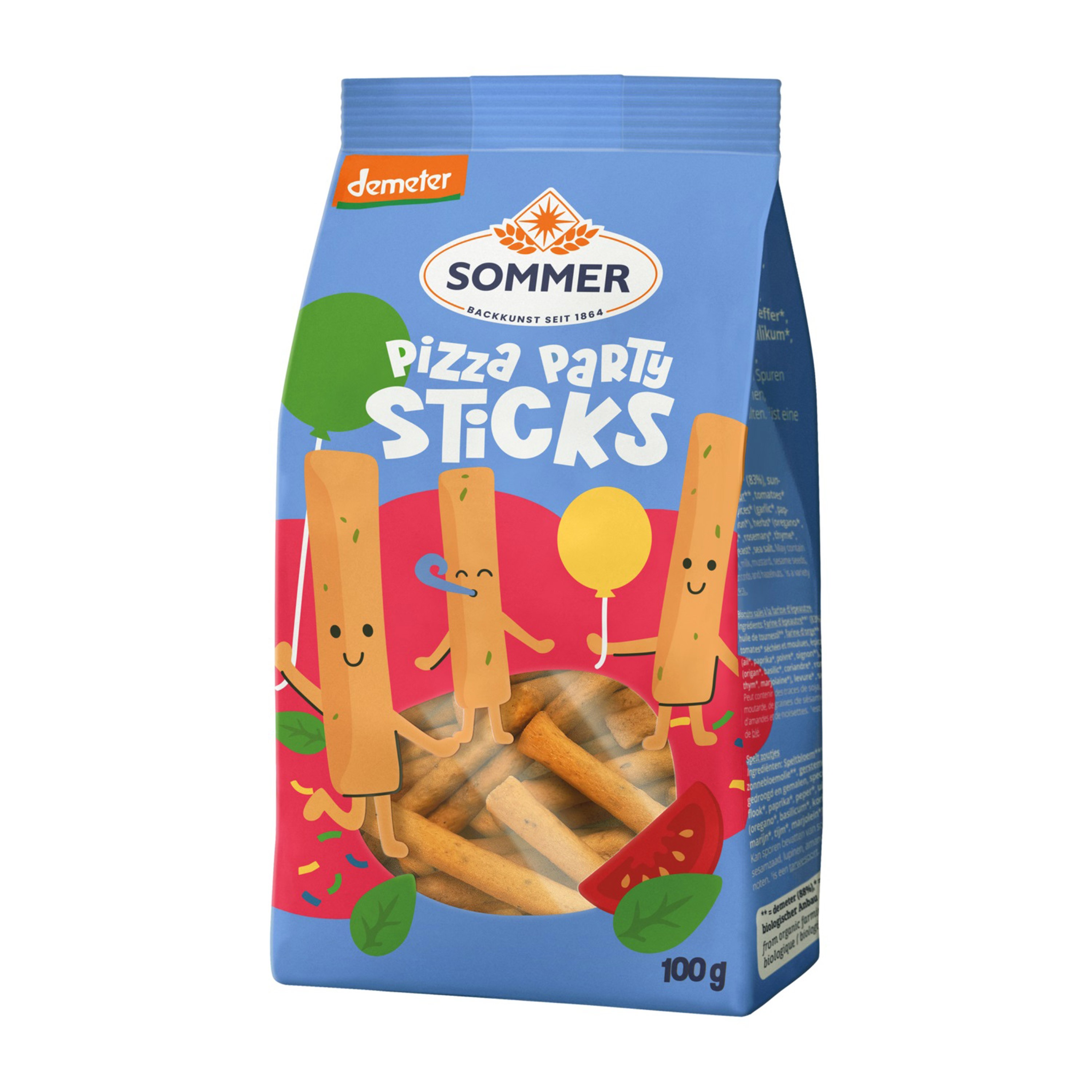Oferte la Grisine bio si demeter din grau spelta, Pizza Party, 100g Sommer