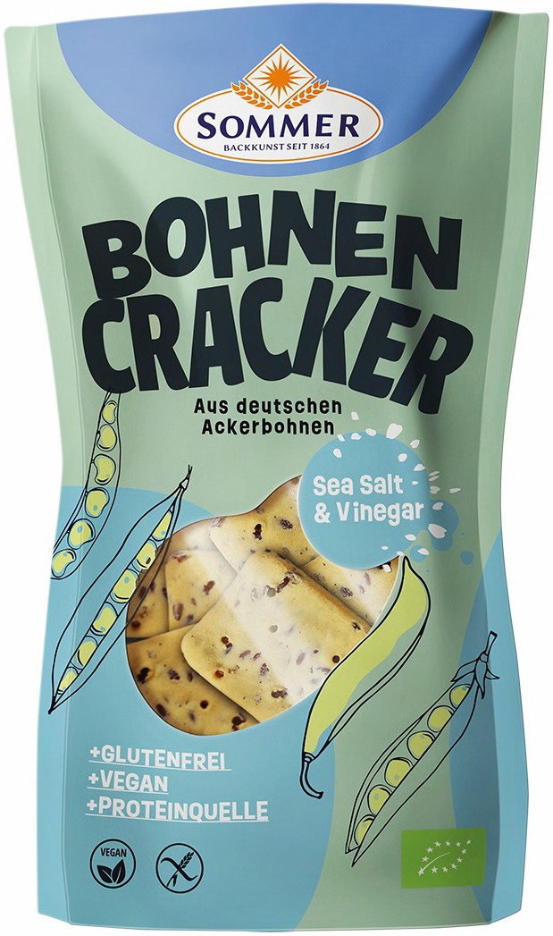 Oferte la Biscuiti bio din bob cu sare de mare si oțet, fara gluten, 100g Sommer