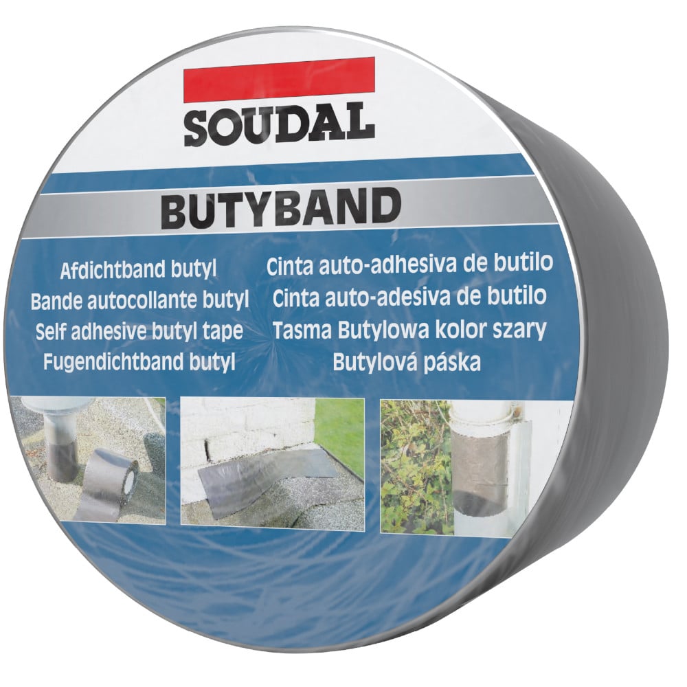Oferte la Banda hidroizolanta Soudal Butyband, aluminiu, adeziv butilic, 10 cm