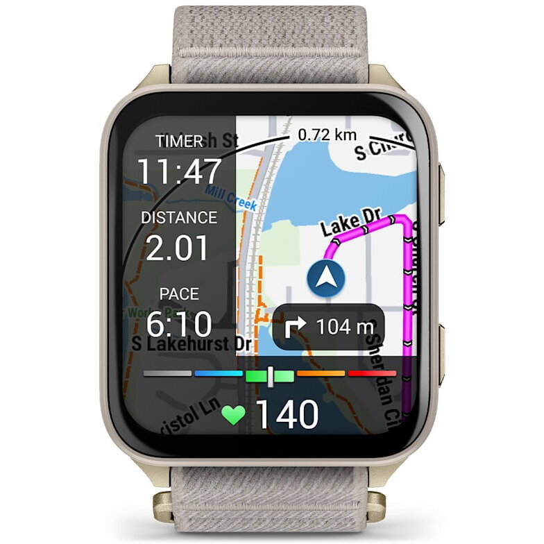 Oferte la Smartwatch Venu X1 5.08 cm 2Inch AMOLED Digital 448 x 486Pixeli Touchscreen Gold Titanium Wi-Fi GPS