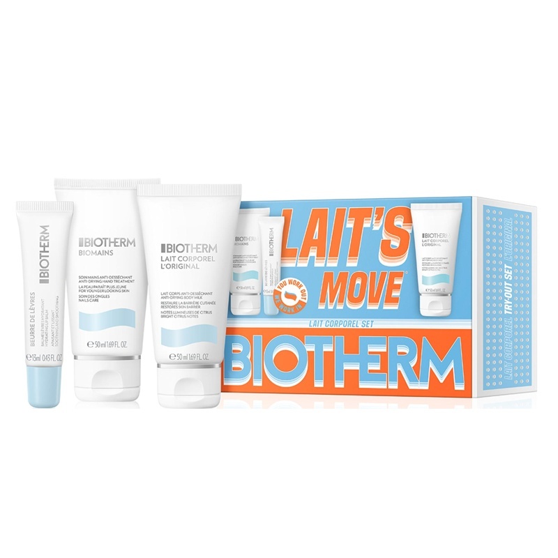 Oferte la Set ingrijire Biotherm Lait's Move Lait Corporel, 50 ml + 50 ml + 13 ml