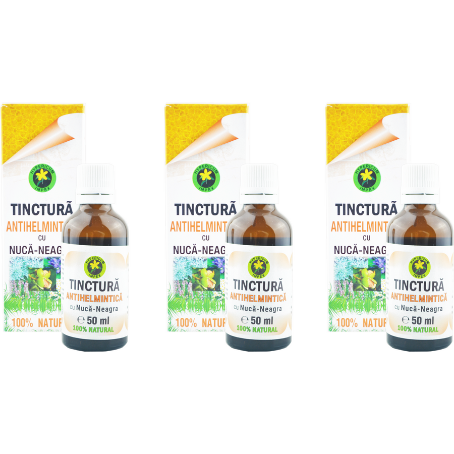 Oferte la Pachet Tinctura Antihelmintica cu Nuca Neagra 3x50ml