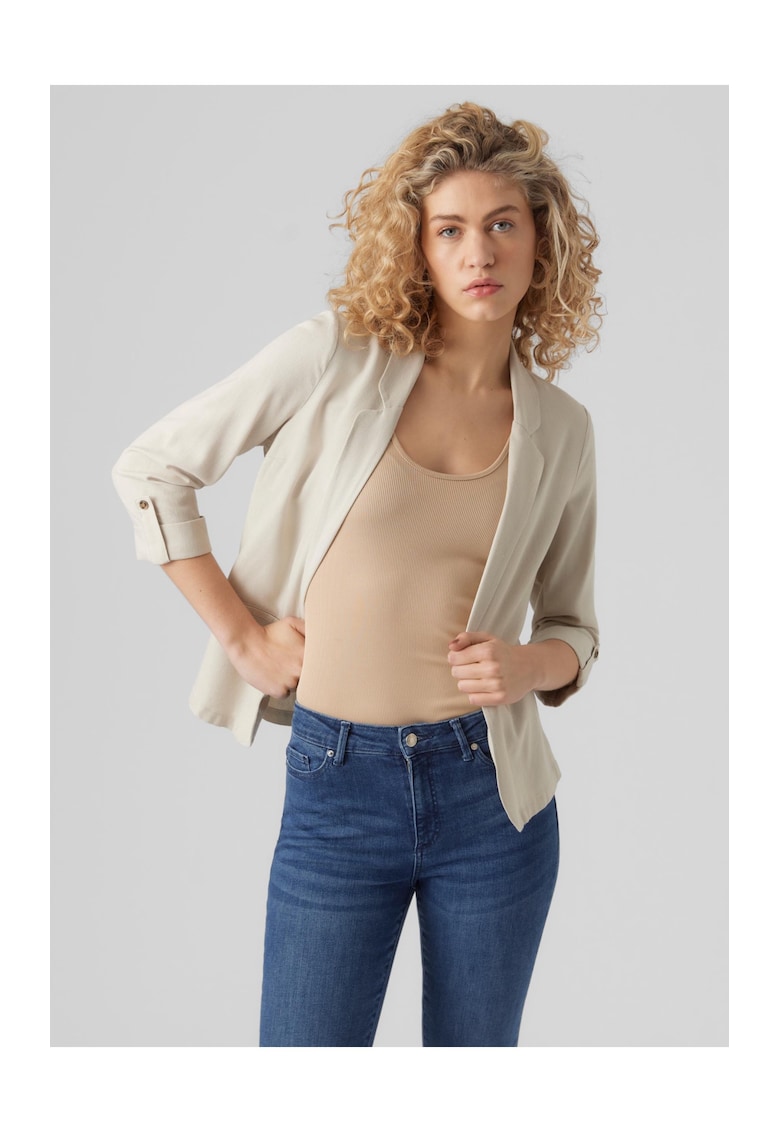 Oferte la Sacou elegant dama  7071 - Viscoza - Bej deschis