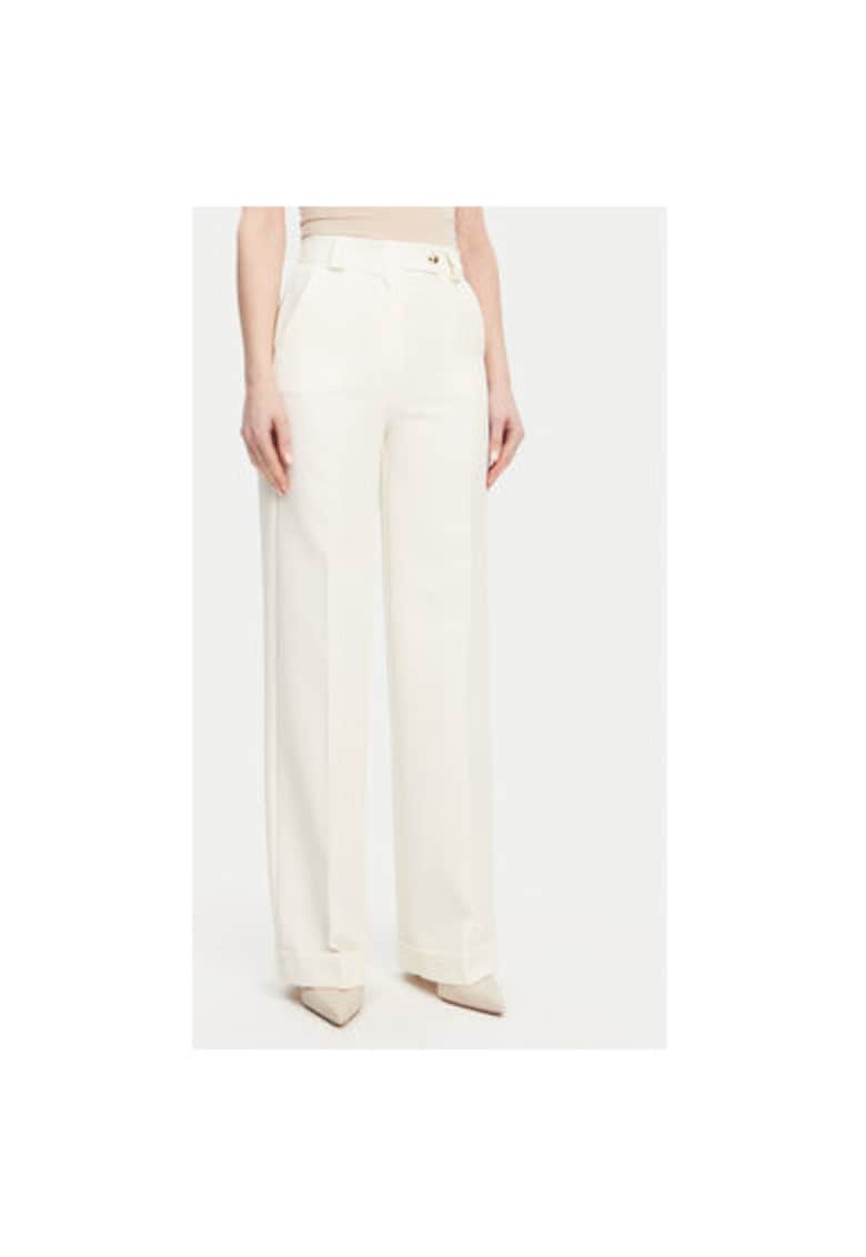 Oferte la Pantaloni din material textil dama  25EB537/M26/43VA - Sintetic - Ecru - Ecru