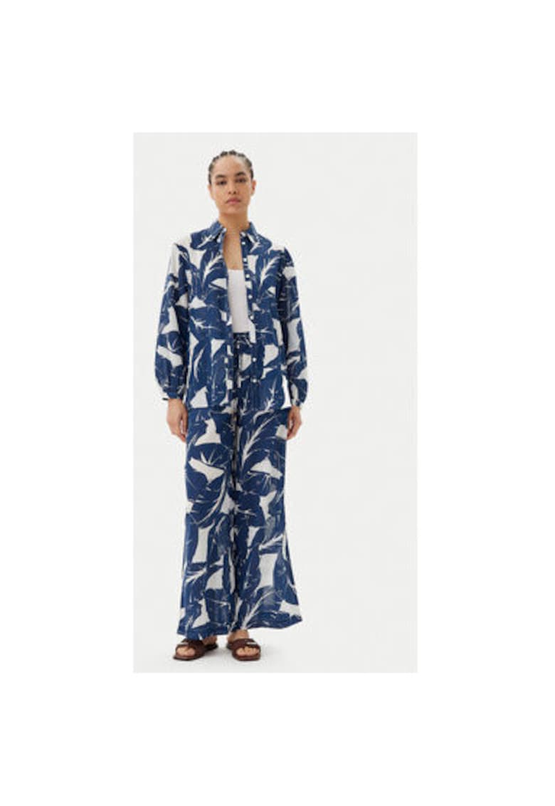 Oferte la Pantaloni dama  511FD25012 - Bumbac/Viscoza - Bleumarin - Bleumarin
