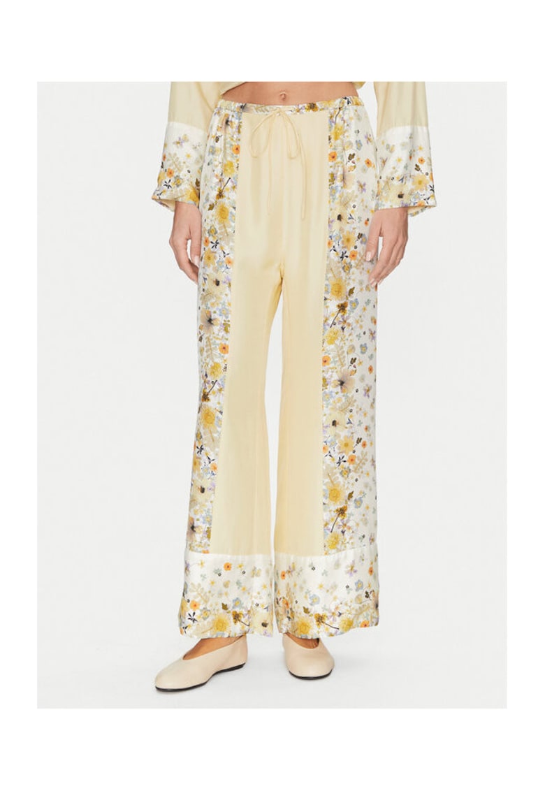 Oferte la Pantaloni dama -  304893001 - Matase - Bej - Bej