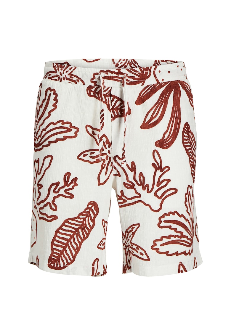 Oferte la Pantaloni scurti baieti Jack Jones Junior - 12277599 - Bumbac - Ecru - Ecru