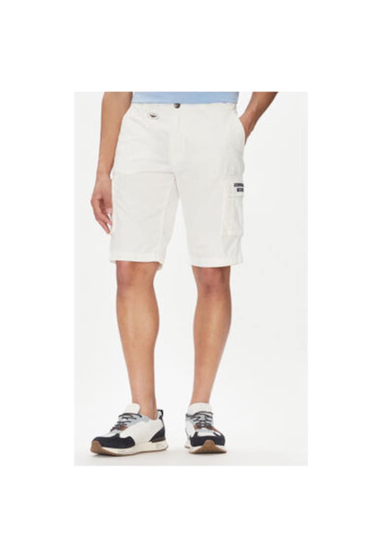 Oferte la Pantaloni scurti barbati  251BE066CT1122 - Bumbac - Alb - Alb