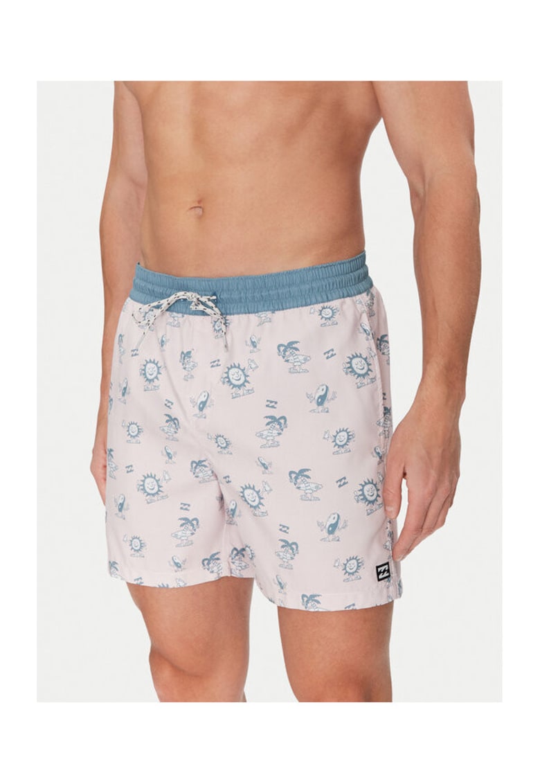Oferte la Pantaloni scurti de baie barbati  EBYJV00144 - Poliester reciclat - Roz - Roz