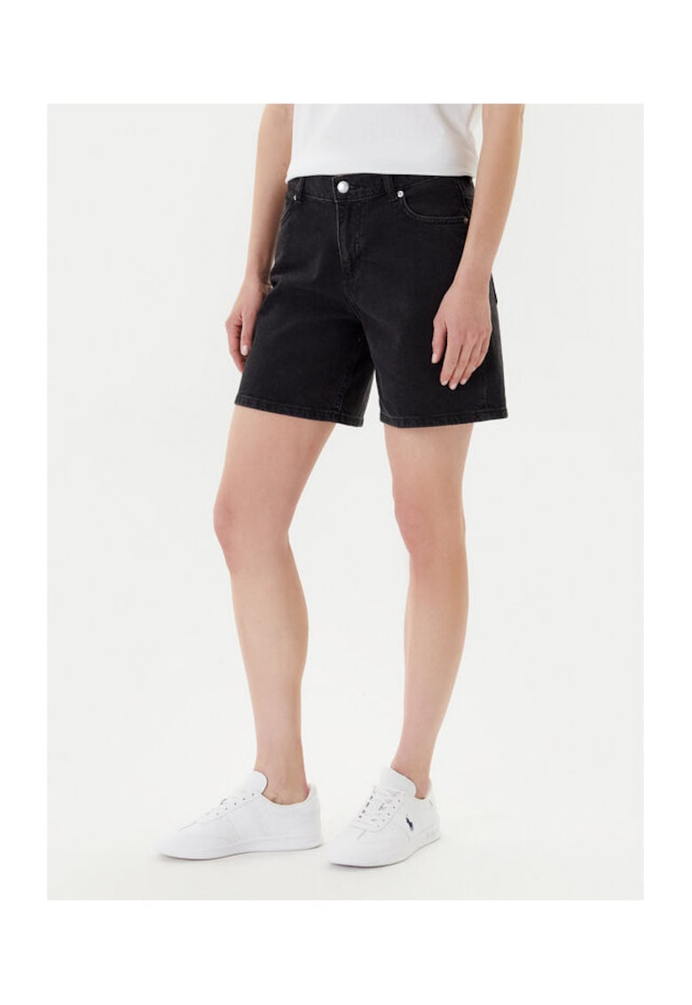 Oferte la Pantaloni scurti din denim dama  1016562 - Bumbac/Elastan - Negru - Negru