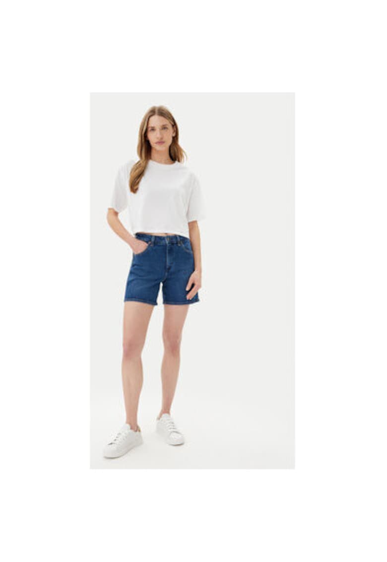 Oferte la Pantaloni scurti din denim dama  112366267 - Bumbac/Elastan - Albastru - Albastru