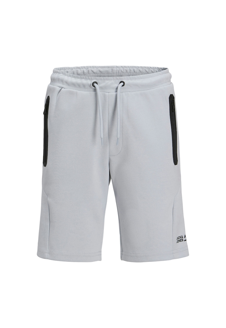 Oferte la Pantaloni scurti sport baieti Jack Jones Junior - 12274667 - Poliester/Bumbac - Gri - Gri