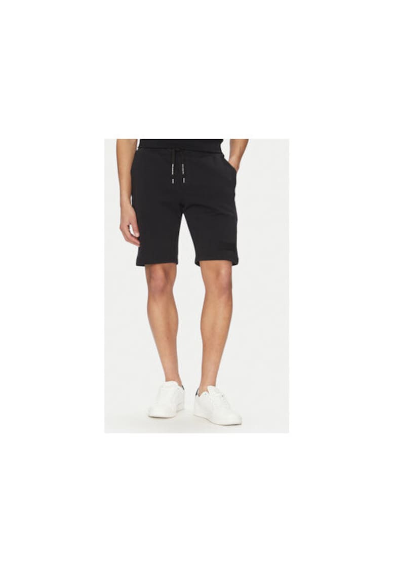 Oferte la Pantaloni scurti sport barbati  25411850 - Bumbac/Nylon - Negru - Negru