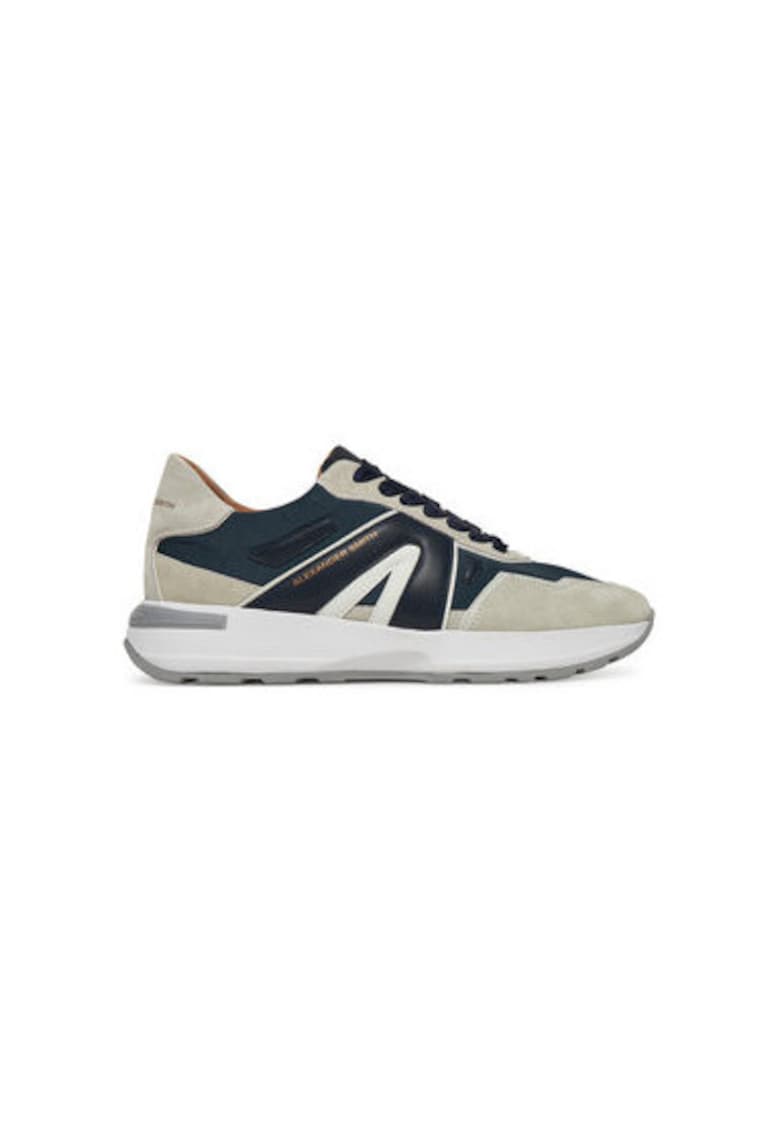 Oferte la Pantofi sport barbati - ASBBLPM -  Piele naturala - Multicolor - Multicolor