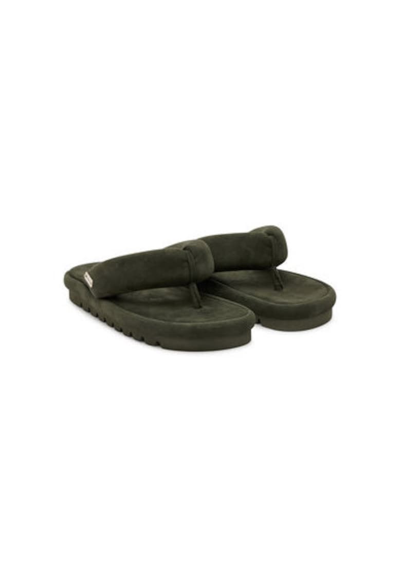 Oferte la Papuci flip-flop dama  HILARY - Piele naturala - Verde - Verde
