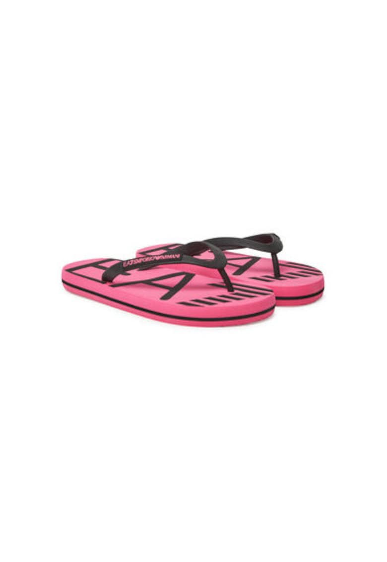 Oferte la Papuci flip-flop dama  Emporio Armani - XCQ004 XK196 - Sintetic - Negru/Roz - Negru/Roz