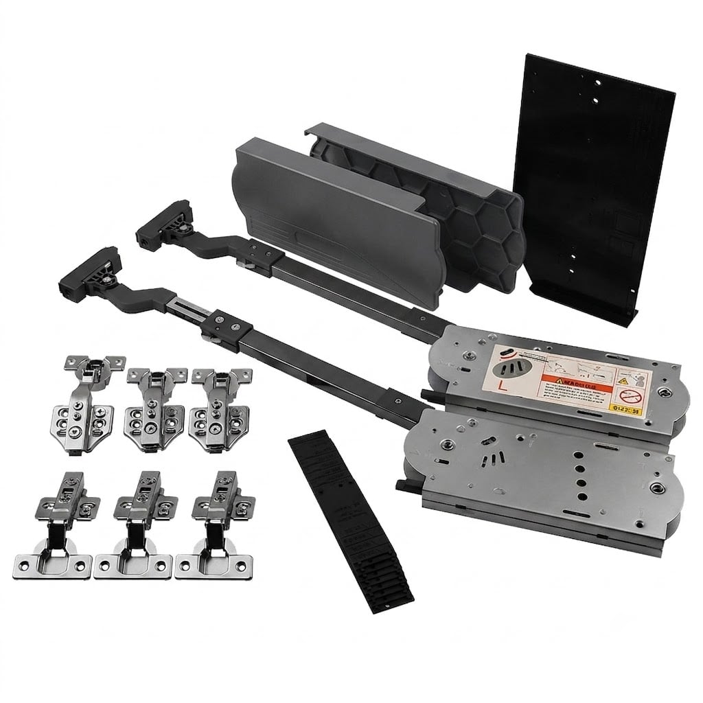 Oferte la Kit ridicare usi pliante Teko GS325-H, max. 17 kg, otel si plastic, gri antracit