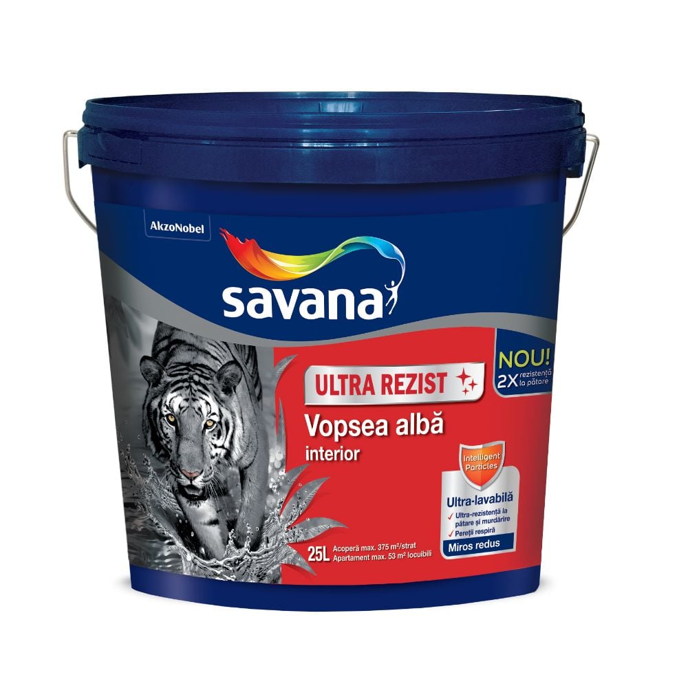 Oferte la Vopsea ultra-lavabila interior Savana Ultra Rezist, alb, 25 l