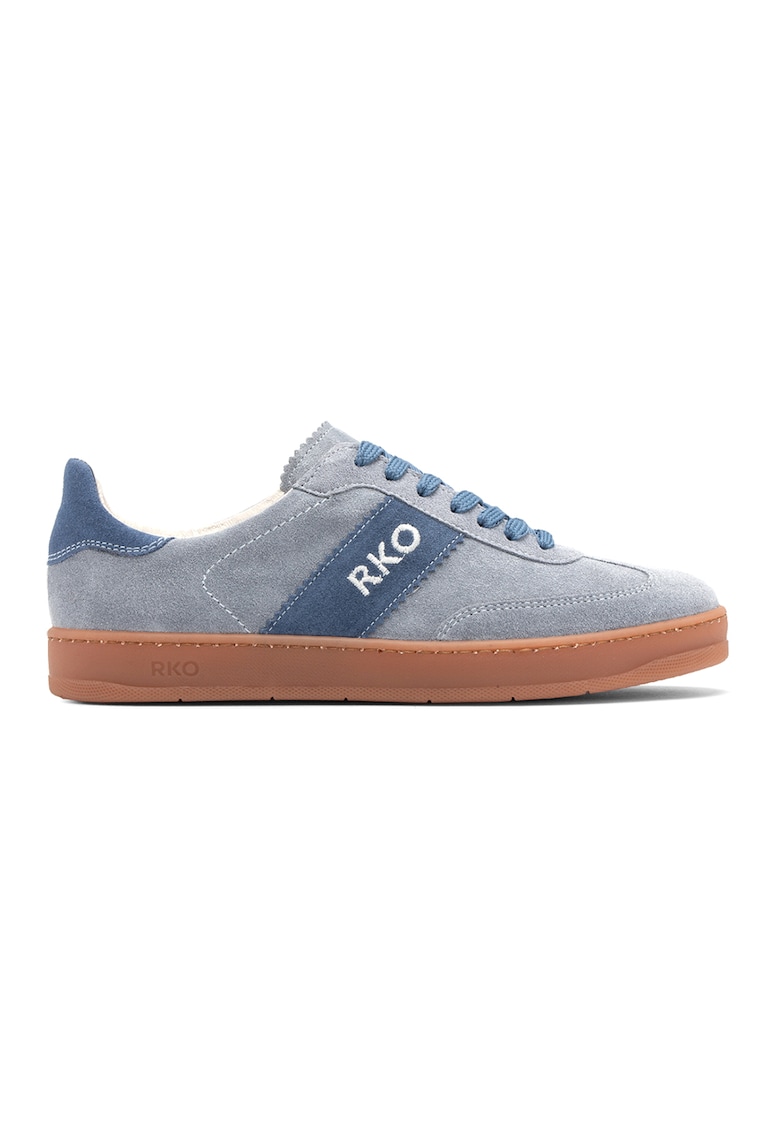 Oferte la Pantofi sport de piele intoarsa Nora - Albastru prafuit/Albastru deschis