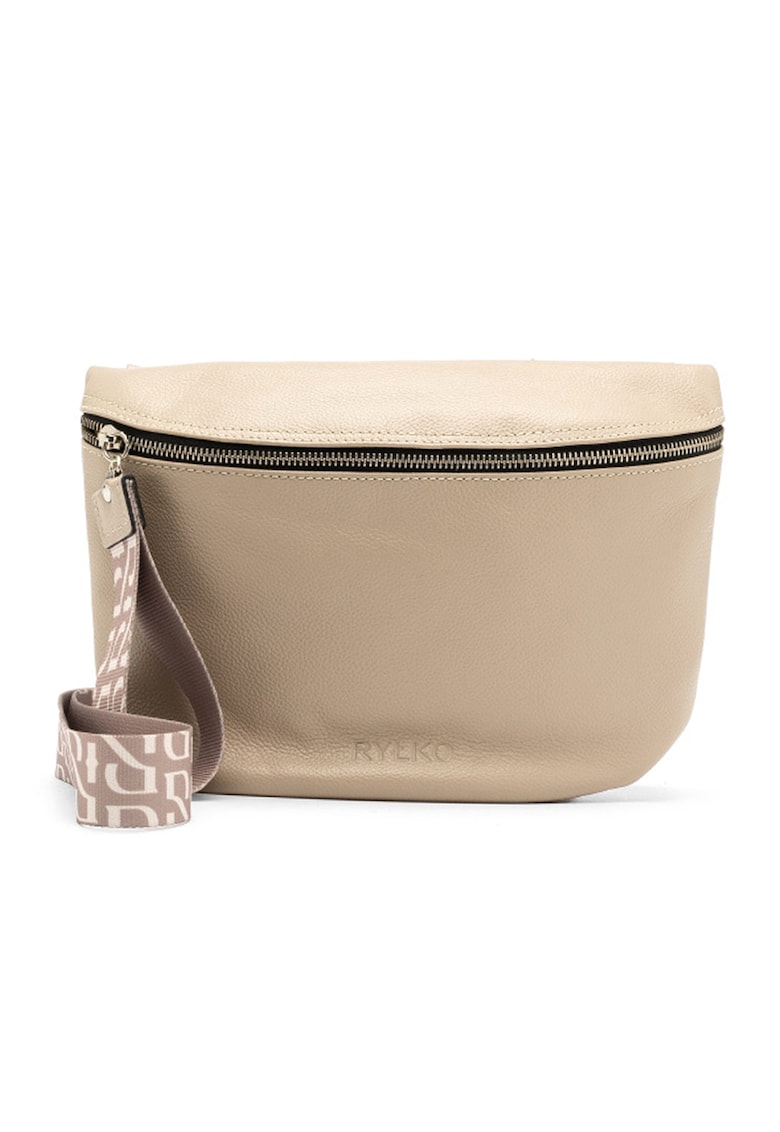Oferte la Geanta crossbody de piele cu aspect texturat - Bej